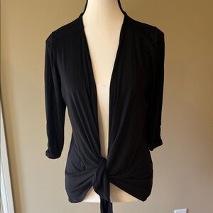 Reitmans Black Women's Cardigan with Tie-Front Size M
